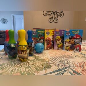 Paw Patrol bowling toy and board books bundle